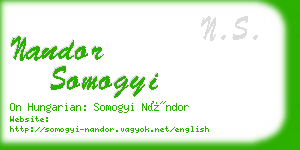 nandor somogyi business card